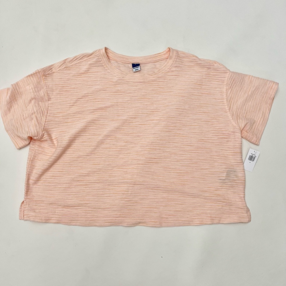 Old Navy oversized short sleeve striped t shirt in pink/orange NWT size …